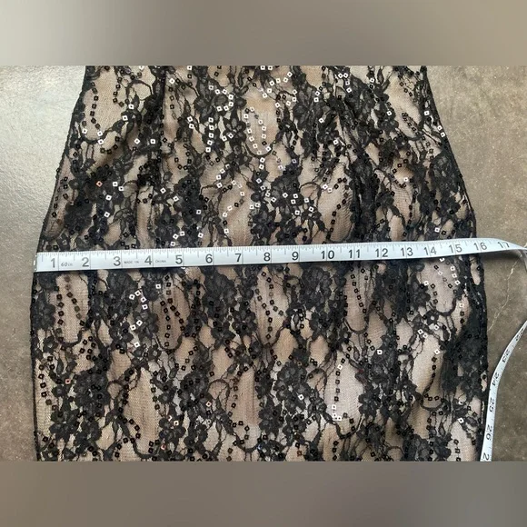 Jessica McClintock Black and Cream Lace Dress - SIZE 8 ✨ LIKE NEW ✨ - Picture 7 of 8